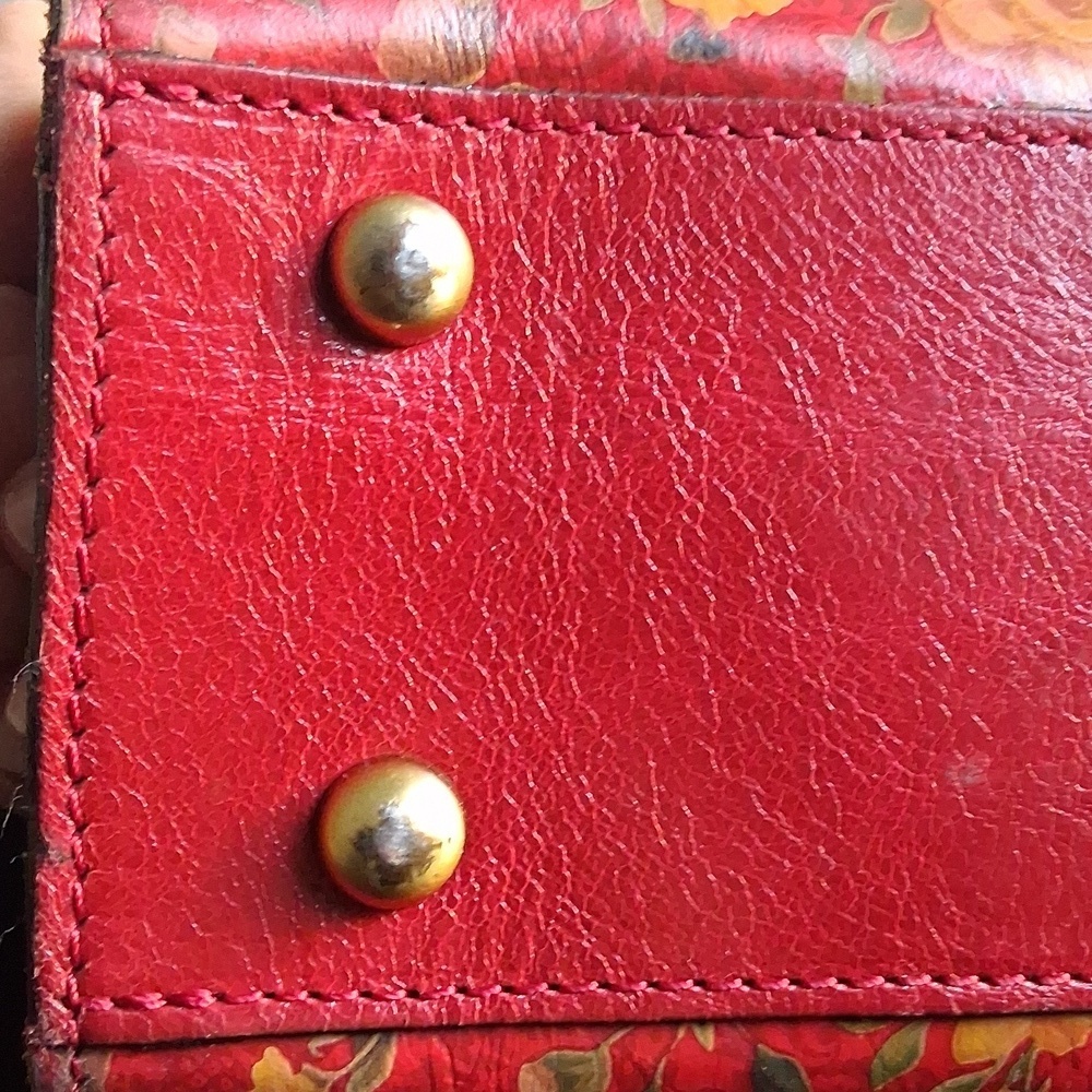 PATRICIA Nash Rienzo Satchel in Rosso Fiore red floral purse shoulder bag - Picture 8 of 16